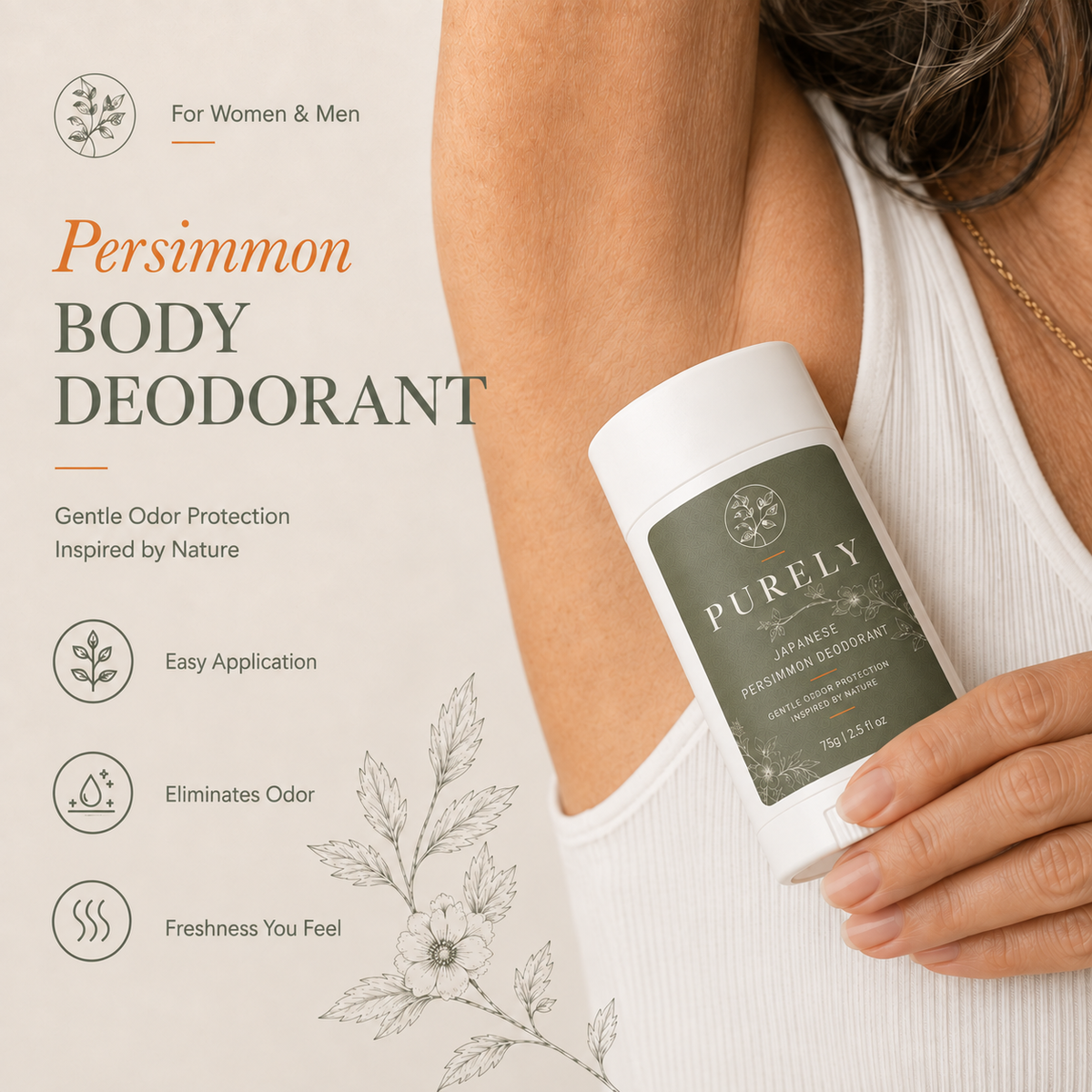 PurelyBloom benefits deodorant